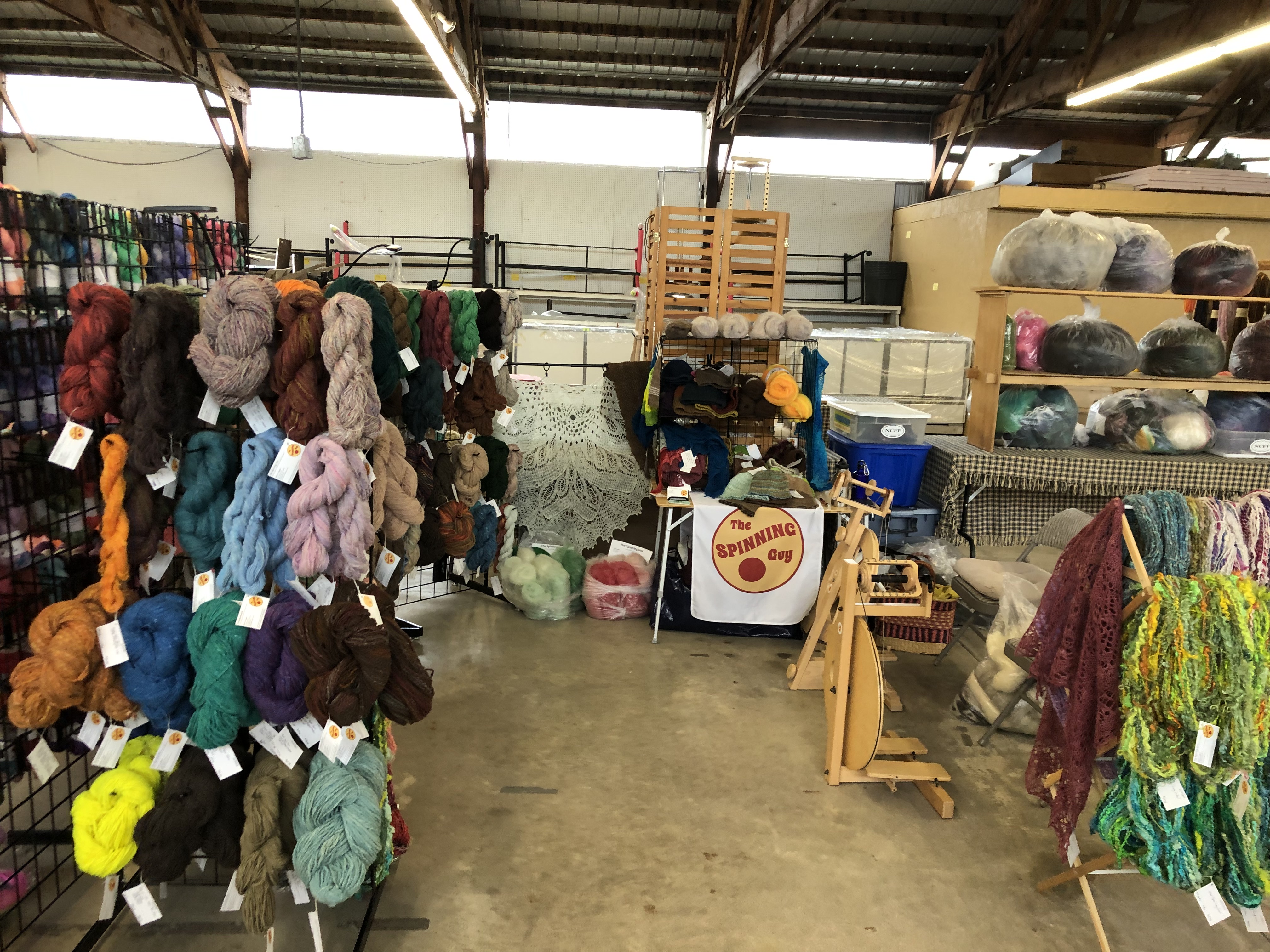 The Spinning Guy Booth at Shepherd's Harvest 2023